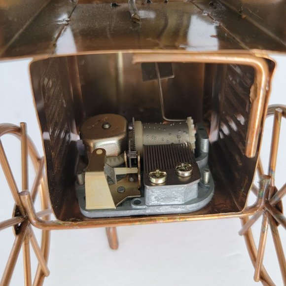 Vintage Brass Copper Model T Style Car Music Box - Picture 8 of 11